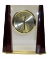 T138-A Pavia Glass/Wood Clock W/Beep