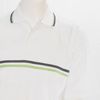 Mens Breezer Golf Shirt - White/Navy/Lime