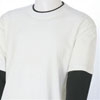 Crew Neck T Long Sleeve T-Shirt - White/Black