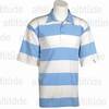 Fairway Golf Shirt - Sky/White