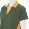 Girls Spring Polo - Green/Gold