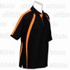 Justin Golf Shirt - Black/Orange