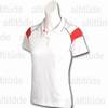 Ladies Balance Golf Shirt - White/Red/Pewter