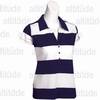 Ladies Fairway Golf Shirt - Navy/White