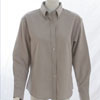 Ladies Oxford Long Sleeve Shirt - Stone