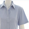 Ladies Oxford Short Sleeve Shirt - Sky