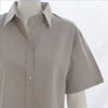 Ladies Oxford Short Sleeve Shirt - Stone