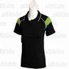 Ladies Score Golf Shirt - Black/Lime/White
