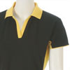Ladies Spring Polo Golf Shirt - Black/Yellow
