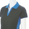 Ladies Spring Polo Golf Shirt - Black/Royal