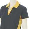 Ladies Spring Polo Golf Shirt - Navy/Yellow