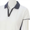 Ladies Summer Polo Golf Shirt - White/Navy