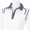 Ladies Tina Golf Shirt - White/Navy