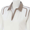 Ladies Tina Golf Shirt - White/Tobacco