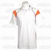 Balance Golf Shirt - White/Orange/Black