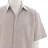 Mens Oxford Short Sleeve Shirt - Stone