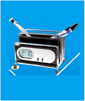 Pen Holder With Digital Alarm Desk Clock