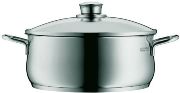 WMF Diadem Plus Low Casserole with Glass Lid - 24 cm WMF Diadem Plus Low Casserole with Glass Lid - 24 cm