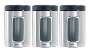 Brabantia Set of 3 Window Canisters Brabantia Set of 3 Window Canisters