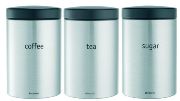 Brabantia Coffee, Tea & Sugar Canister Set Brabantia Coffee, Tea & Sugar Canister Set