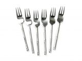 Nicolson Russell Bamboo Design 6 Piece Cake Fork Set Nicolson Russell Bamboo Design 6 Piece Cake Fork Set
