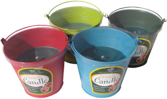 900g Bucket Candle Green - Min Order: 6