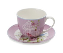 Maxwell & Williams Aviary Cup/ Saucer 300 Pink - Min Orders Appl Maxwell & Williams Aviary Cup/ Saucer 300 Pink - Min Orders Appl