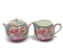 Maxwell & Williams Bone China Royal Sugar & Creamer Blue Ribb - Maxwell & Williams Bone China Royal Sugar & Creamer Blue Ribb -