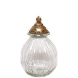 Pumpkin Shape Jar 35Cm Gold Ld Me