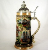 Beer Stein with Pewter Lid - 900 ml Beer Stein with Pewter Lid - 900 ml