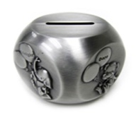 Baby Dice Money Box Metal - 7.5cm