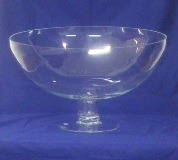 Footed Glass Bowl - 28 * 46cm Footed Glass Bowl - 28 * 46cm