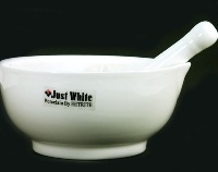 White Mortar & Pestle 13cm