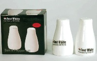 White Salt & Pepper Set - 9cm