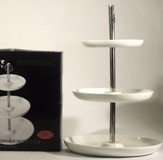 White Three Tiered Server 17.5 * 22.5 * 27.5cm