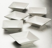 White Square Hors Doevre Dish