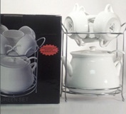 White 7 Pc Tureen Soup Set - 36cm