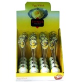 Box 16 mini egg whisks in Display Box - 17cm