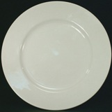 Pack 24 White Fish Plate - 23cm Diameter