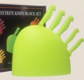 Eetrite Knife Set Lime Green Knives & Holder