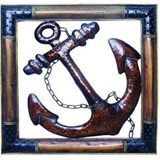 Metal décor Anchor Wall Plaque 60 * 60cm