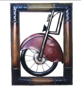 Metal Décor Wheel Wall Plaque 45 * 60cm