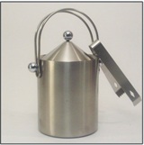 Metal Ice Bucket & Tongs - 23cm