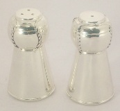 Silver Plated Cruet (Salt & Perpper) Set - Cork Shape