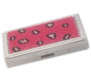 Cigarette Case - Pink & Black Gems Cigarette Case - Pink & Black Gems