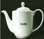 White Tea/Coffee Pot with Lid 19cm - Just White