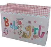 Set 6 Gift Bags - Baby Girl Large