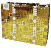 Set 6 Gift Bags - Gold circles X Large