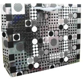 Set 6 Gift Bags - Silver circles X Large