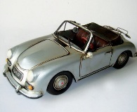 Model Motorcar 1955 Silver Porche speedster - 31*13*10.5cm